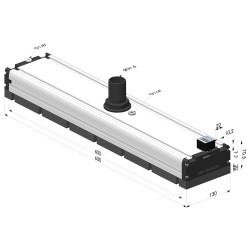 Câmara de vácuo com bocal e tira de espuma - 130x600 - Série CVM SV Edition